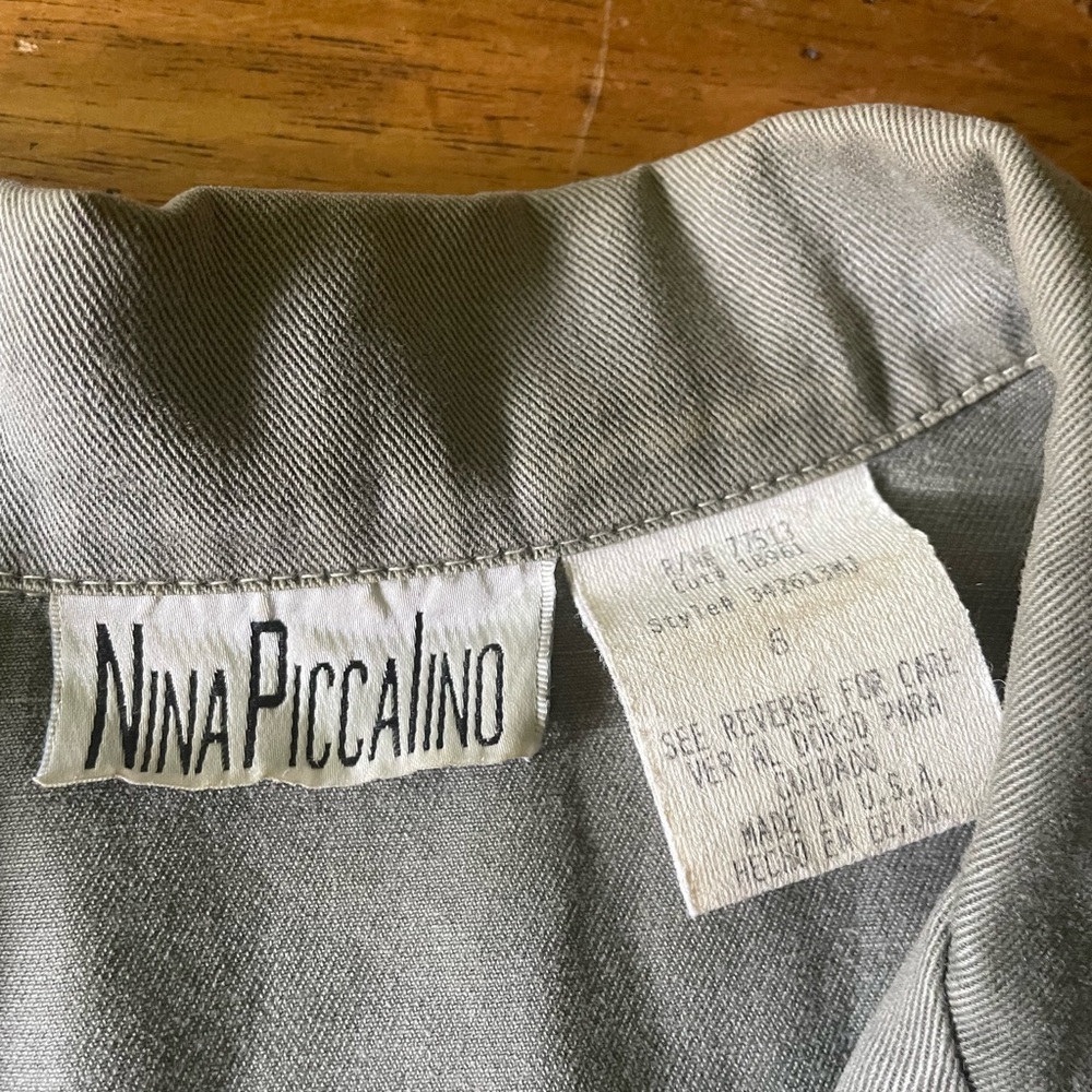 Vintage Nina Piccalino Vest Women’s 6 Medium M Green 90s Y2k Gorp USA Layering - Picture 2 of 8